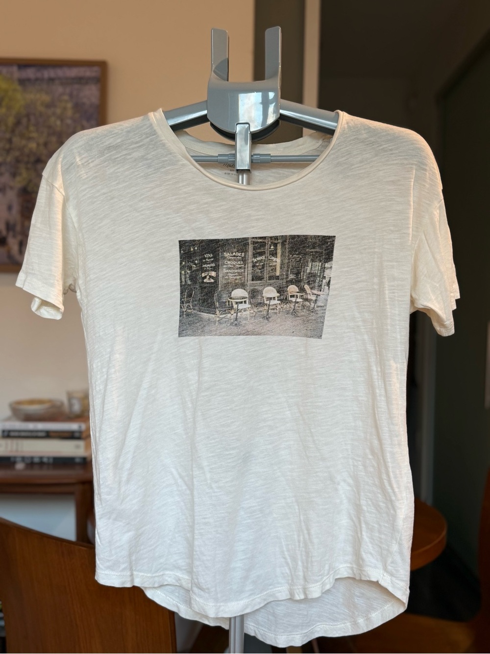 Madewell - Cream French Cafe Graphic Short-Sleeve Tee